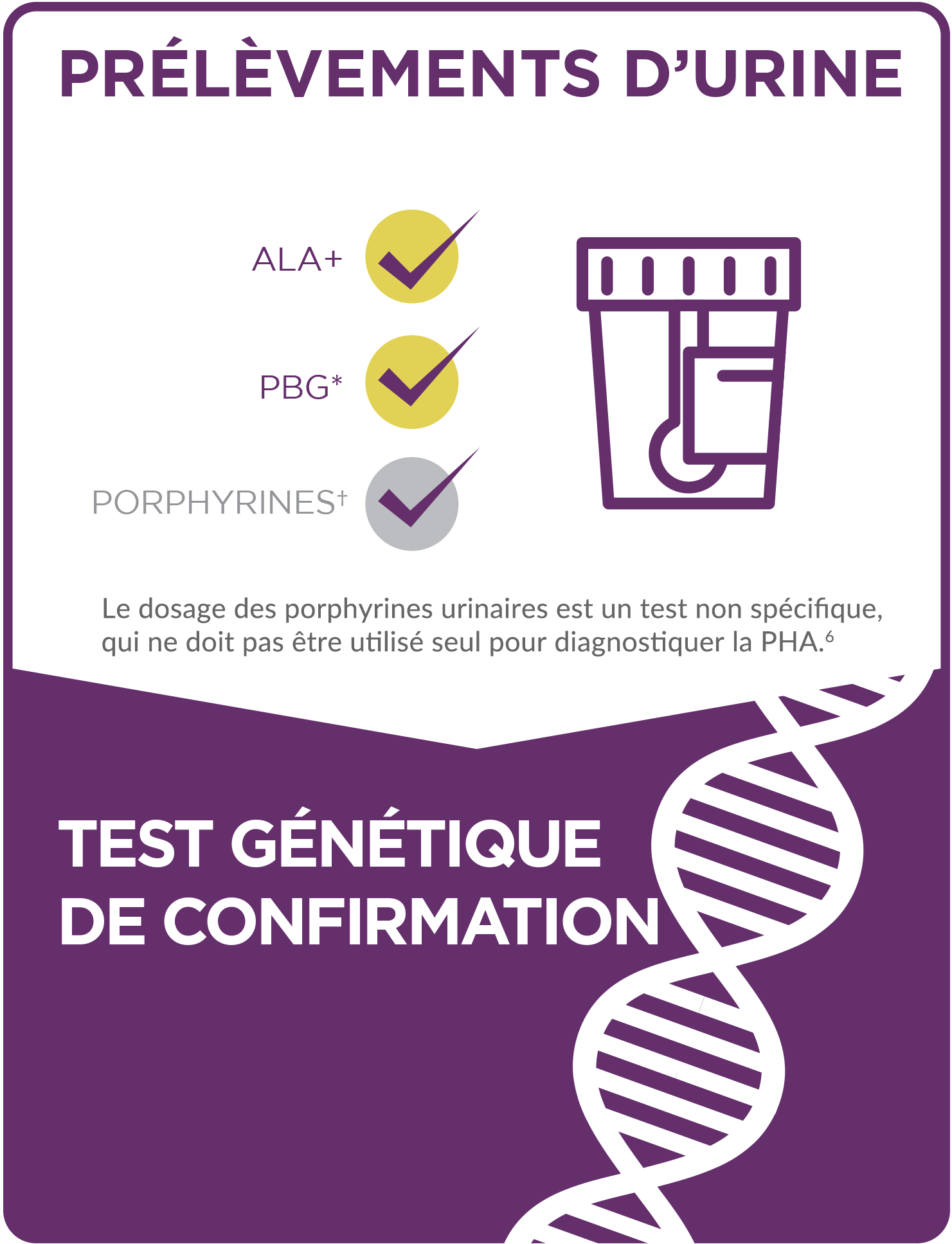 Prélèvements d’urine et confirmation génétique
